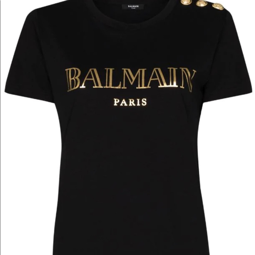 BALMAIN BLACK SHIRT SIZE S